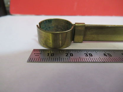 ANTIQUE BRASS UK BECK METAL HOLDER MICROSCOPE PART AS PICTURED F8-A-69