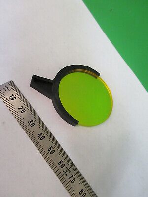 NIKON JAPAN GREEN MOUNTED FILTER OPTICS MICROSCOPE PART AS PICTURED &Q9-A-101