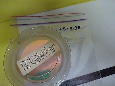 OPTICAL FLAT ZERODUR DICHROIC MIRROR LASER OPTICS AS IS  BIN#W5-A-38