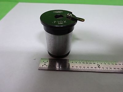 MICROSCOPE EYEPIECE OCULAR OLYMPUS JAPAN P10X + POINTER OPTICS AS IS BIN#H7-A-14