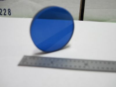 OPTICAL ROUND BLUE GLASS FILTER LASER OPTICS BIN#Q4-R-23