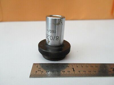 ANTIQUE CARL ZEISS JENA OBJECTIVE 8X /160 MICROSCOPE PART AS PICTURED &F2-A-112