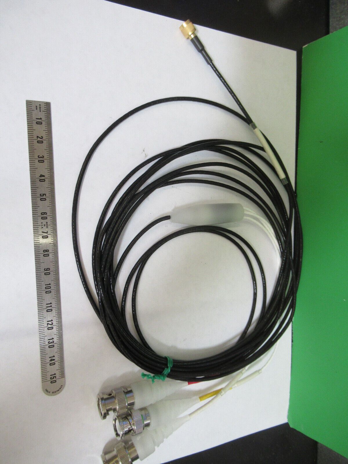 15 FEET TRIAXIAL CABLE  1/4-28 TO BNC for PIEZO ACCELEROMETER PICTURED H7-B-82