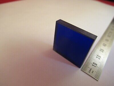 OPTICAL BLUE GLASS FILTER 1" SQUARE OPTICS AS PICTURED &13-A-41