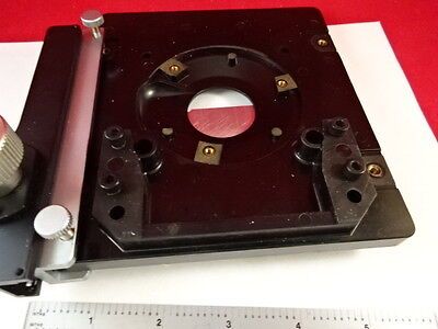 MICROSCOPE PART LEITZ GERMANY STAGE SPECIMEN TABLE MICROMETER AS IS BIN#L2-B-04