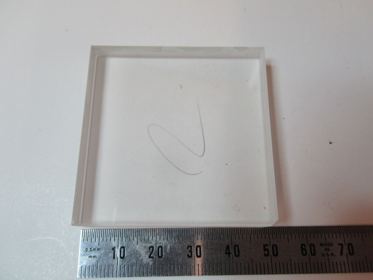 OPTICAL THICK SQUARE PLATE DULL & POLISH SIDES OPTICS AS PICTURED &55R-B-20