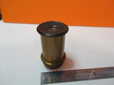 ANTIQUE BRASS RARE LENS EYEPIECE OCULAR MICROSCOPE PART AS PICTURED &7B-B-48