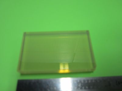 OPTICAL ZERODUR BRICK POLISHED + DULL SURFACES [CHIPPED] LASER OPTICS BIN#37-22