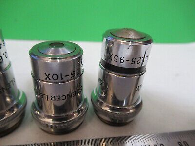 AO SPENCER LOT 3 ea OBJECTIVE 10X 44X 95X  MICROSCOPE PART AS PICTURED &3-C-11