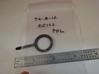 MICROSCOPE PART ZEISS POLARIZER RETARDER SLIDE POL OPTICS AS IS #T2-B-12