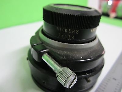 MICROSCOPE PART VICKERS ENGLAND LWD SUBSTAGE CONDENSER OPTICS AS IS BIN#T1-48