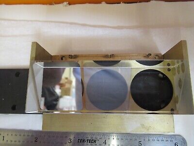 LEICA LEITZ GERMANY SLIDE GLASS PRISM MICROSCOPE PART AS PIC &H8-B-02