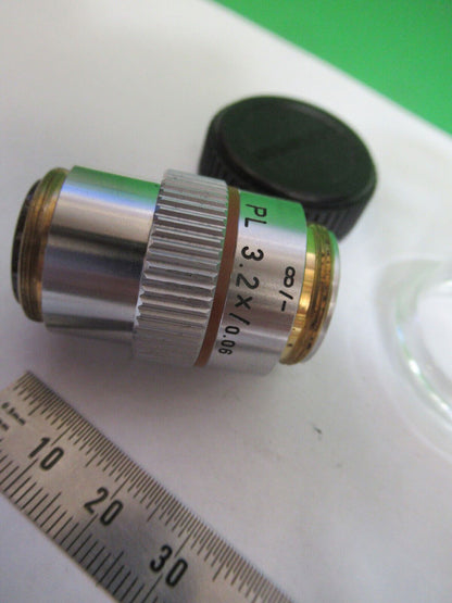 LEITZ WETZLAR GERMANY OBJECTIVE PL 3.2X  MICROSCOPE PART AS PICTURED &R4-A-10