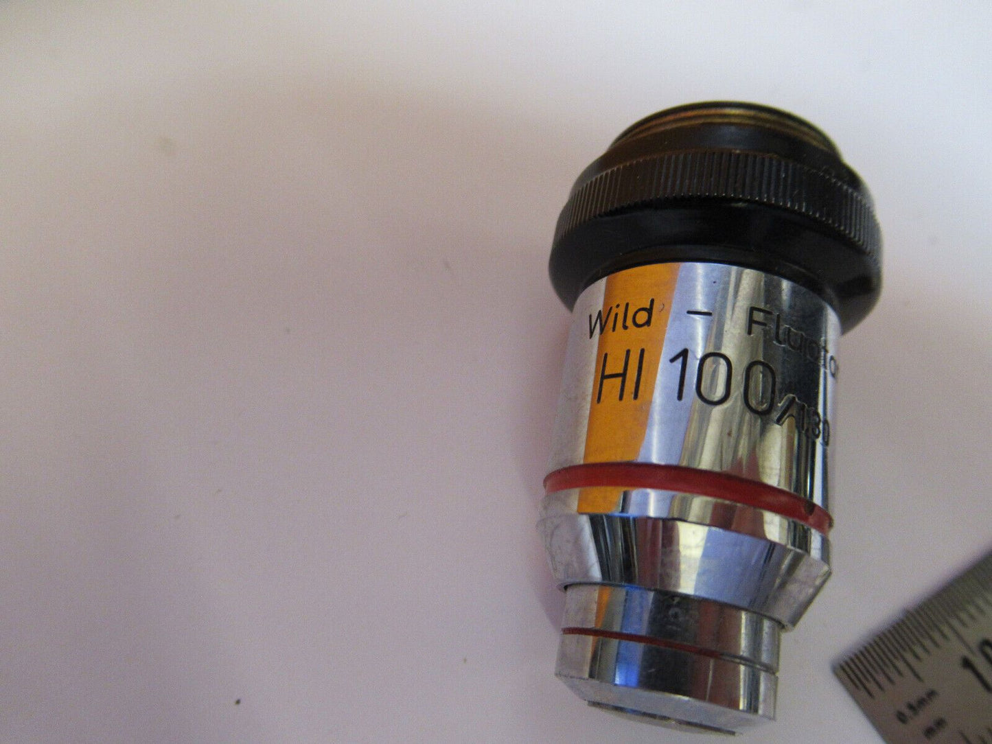 WILD HEERBRUGG SWISS FLUOTAR 100X OBJECTIVE MICROSCOPE PART AS PICTURED Y2-A-21