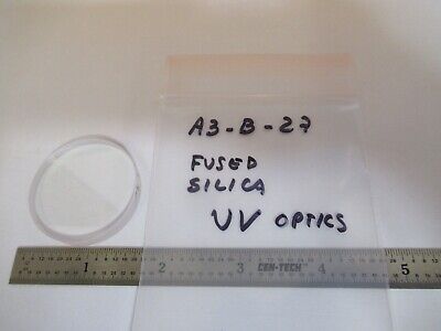 OPTICAL UV FUSED SILICA LENS COATED OPTICS AS IS #A3-B-27