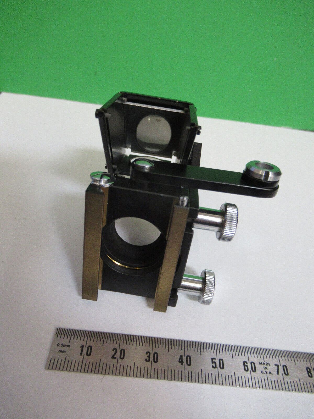 REICHERT AUSTRIA MIRROR ASSEMBLY OPTICS MICROSCOPE PART AS PICTURED W9-B-02