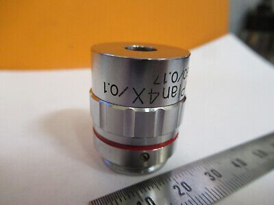 MEIJI JAPAN 4X /160 OBJECTIVE LENS OPTICS MICROSCOPE PART AS PICTURED 4B-FT-34