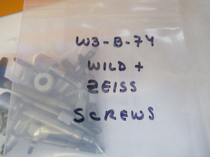 LOT ZEISS  WILD HEERBRUGG ASSORTED SCREWS MICROSCOPE PART AS PICTURED &W3-B-74