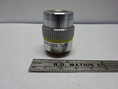 MICROSCOPE PART OBJECTIVE LEITZ GERMANY NPL 10X INFINITY OPTICS AS IS #84-24