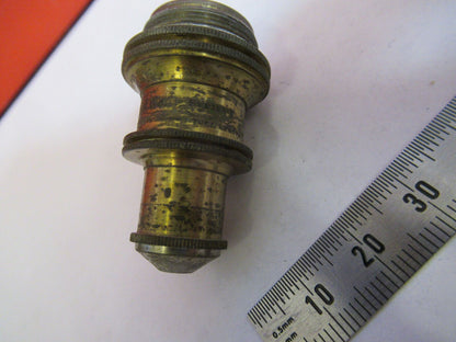 BAUSCH LOMB ANTIQUE BRASS OBJECTIVE MICROSCOPE PART AS PICTURED  Q3-B-13