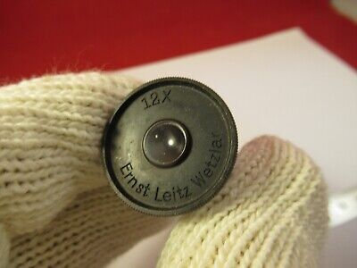 ANTIQUE ERNST LEITZ 12X OPTIC EYEPIECE GERMANY MICROSCOPE PART &FT-4-07B