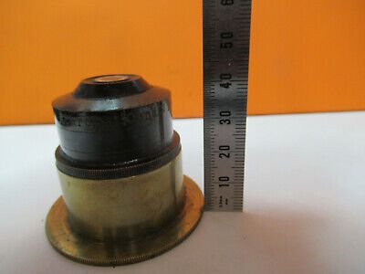 ANTIQUE ZEISS BRASS CONDENSER OPTICS MICROSCOPE PART AS PICTURED &P9-A-106