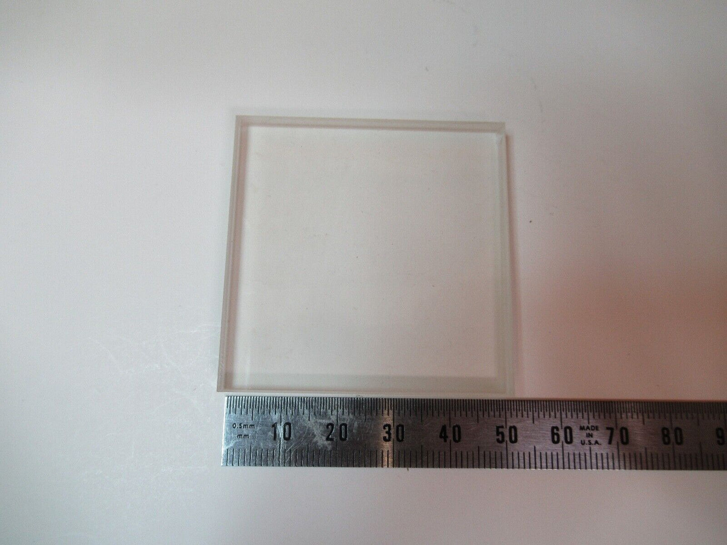 OPTICAL FLAT GLASS SQUARE DIFFUSER DULL POLISH SIDES OPTICS AS PICTURED &14-B-48