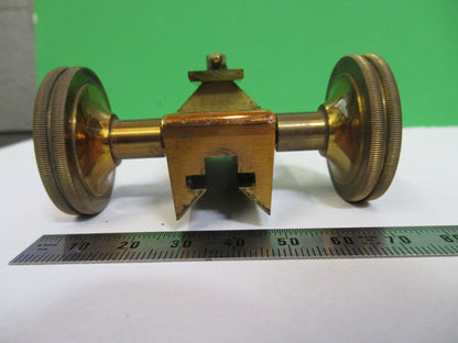 SPENCER ANTIQUE  BRASS STAGE SUPPORT MICROSCOPE PART AS PICTURED &R7-B-19Ax