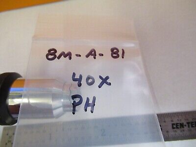 WILD SWISS 40X PH OBJECTIVE PHASE MICROSCOPE PART OPTICS as pictured &8M-A-81