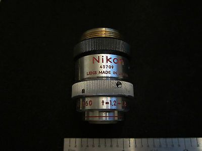 MICROSCOPE PART OBJECTIVE NIKON JAPAN ADJUSTABLE NUMERICAL APERTURE DM40