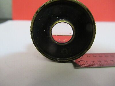 ANTIQUE ERNST LEITZ  "10" EYEPIECE MICROSCOPE PART OPTICS AS PICTURED #B1-A-52