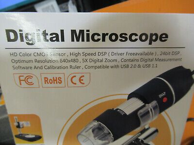 DIGITAL USB MICROSCOPE OPTICS 500X [sticky rubber] NEW UNIT AS PICTURED #TE-5