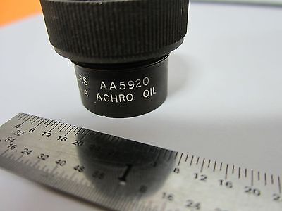 MICROSCOPE PART OBJECTIVE VICKERS AA5620 ACHRO OPTICS AS IS BIN#M7-R-09