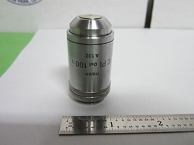 MICROSCOPE PART OBJECTIVE LEITZ C PL OEL 100X OPTICS BIN#F2-26