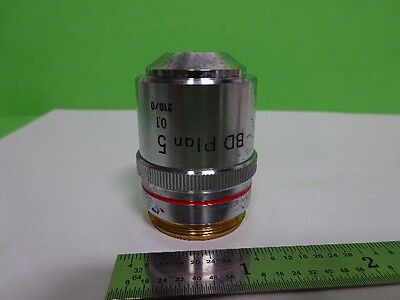 MICROSCOPE PART OBJECTIVE NIKON JAPAN BD 5X PLAN OPTICS AS IS #AF-E-06