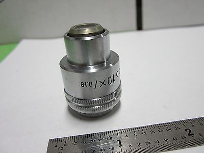 MICROSCOPE PART OBJECTIVE PHACO 10X LEITZ WETZLAR GERMANY OPTICS  BIN#F1-15