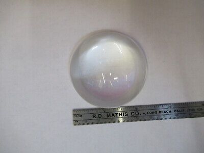 OPTICAL LARGE BI CONVEX GLASS LENS OPTICS AS PICTURED &13-FT-10