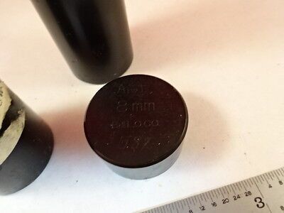 LOT 2 EA EMPTY MICROSCOPE OBJECTIVE CONTAINER BAUSCH LOMB AS IS B#C6-C-19