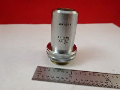 MICROSCOPE PART OBJECTIVE LEITZ WETZLAR GERMANY 10X OPTICS AS IS B#U1-B-10