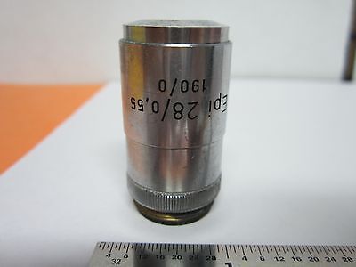 FOR PARTS MICROSCOPE OBJECTIVE REICHERT AUSTRIA EPI 28X OPTICS BIN#B3-D-9