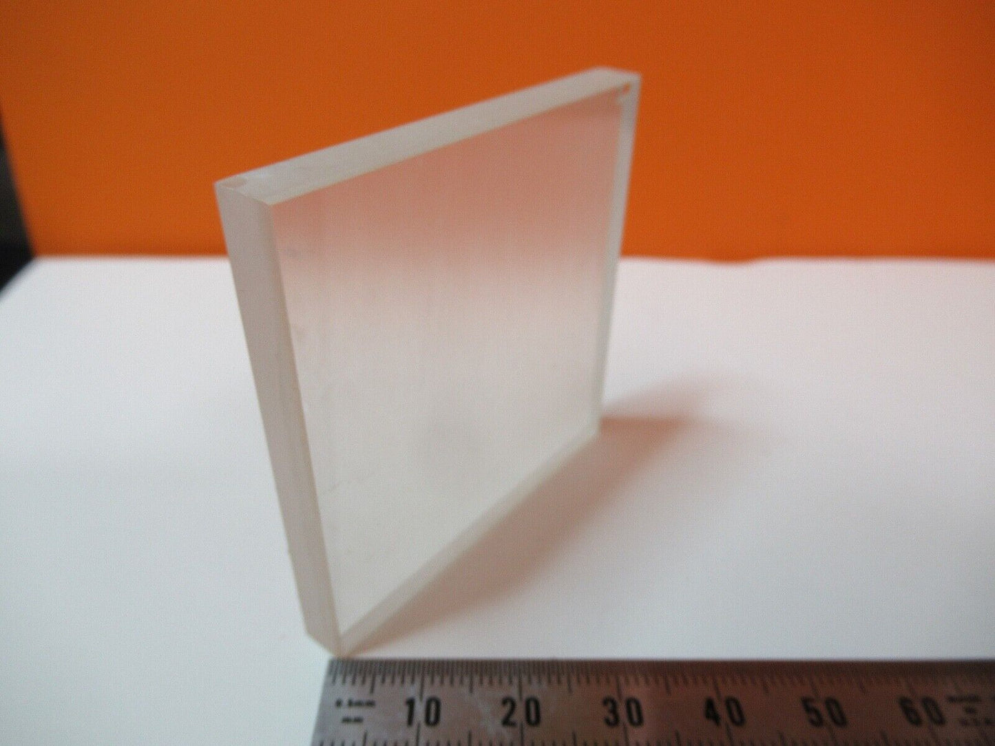 OPTICAL FLAT GLASS SQUARE DIFFUSER DULL POLISH SIDES OPTICS AS PICTURED &14-B-48