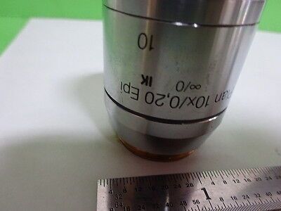 MICROSCOPE PART LEICA REICHERT POLYVAR OBJECTIVE FLUOR 10X OPTICS AS IS #AI-19