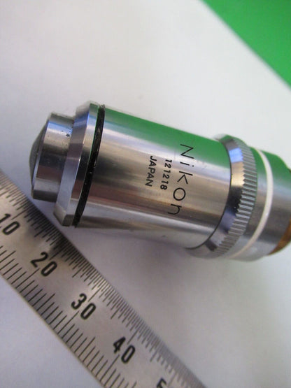 NIKON JAPAN 100X /160 OBJECTIVE OPTICS MICROSCOPE PART AS PICTURED &R3-B-09