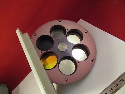 REICHERT MET POLYVAR FILTER WHEEL OPTICS MICROSCOPE PARTAS PICTURED #10-A-06