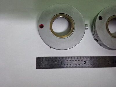 MICROSCOPE PART LOT 2 EA PHACO OBJECTIVE ADAPTERS LEITZ OPTICS AS IS B#AC-F-17