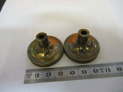 ANTIQUE BRASS SPENCER SET OF KNOBS ASSEMBLY MICROSCOPE PART AS PICTURED &F1-A-23