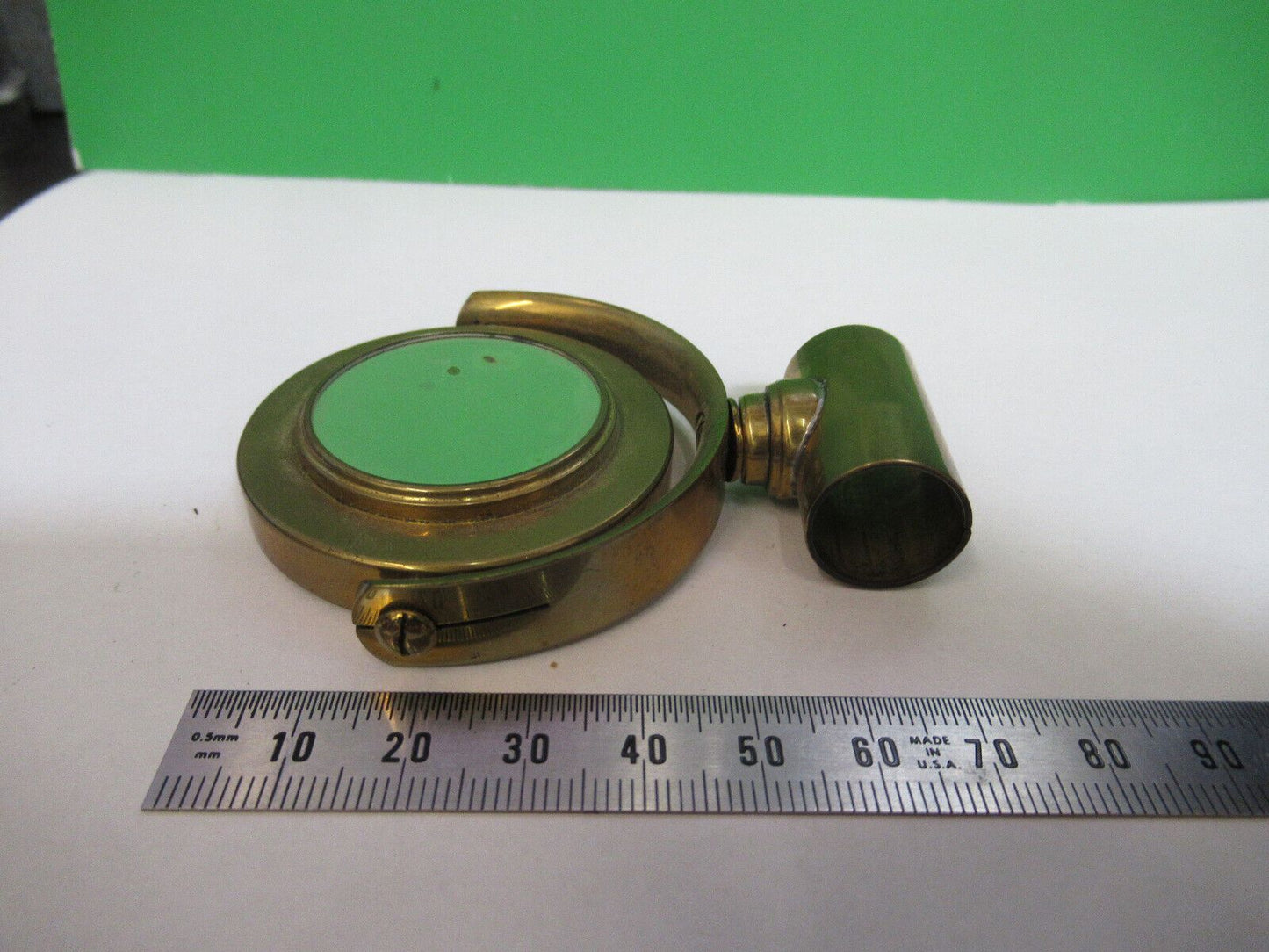 ANTIQUE BRASS MIRROR JAMES PARKES ENGLAND MICROSCOPE PART as pictured R2-A-77