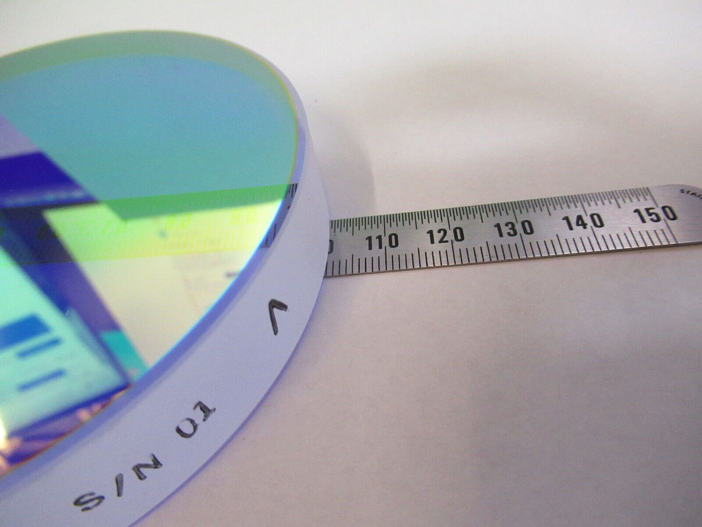 OPTICAL FLAT FUSED SILICA COATED LASER OPTICS AS PICTURED &R7-B-08x