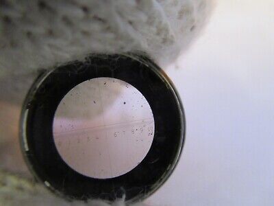 OPTICAL RETICLE GRATICULE MEASURING OPTICS MICROSCOPE PART AS PICTURED &19-B-35