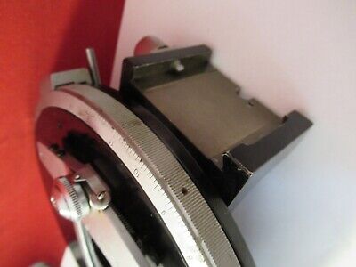 ZEISS GERMANY TABLE STAGE POL POLARIZER ROTATABLE MICROSCOPE PART AS PIC &13-50